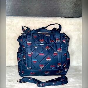 Lug Baby Yacht Tote/Shoulder Bag Stylish Hearts Navy   NWOT
